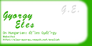 gyorgy eles business card